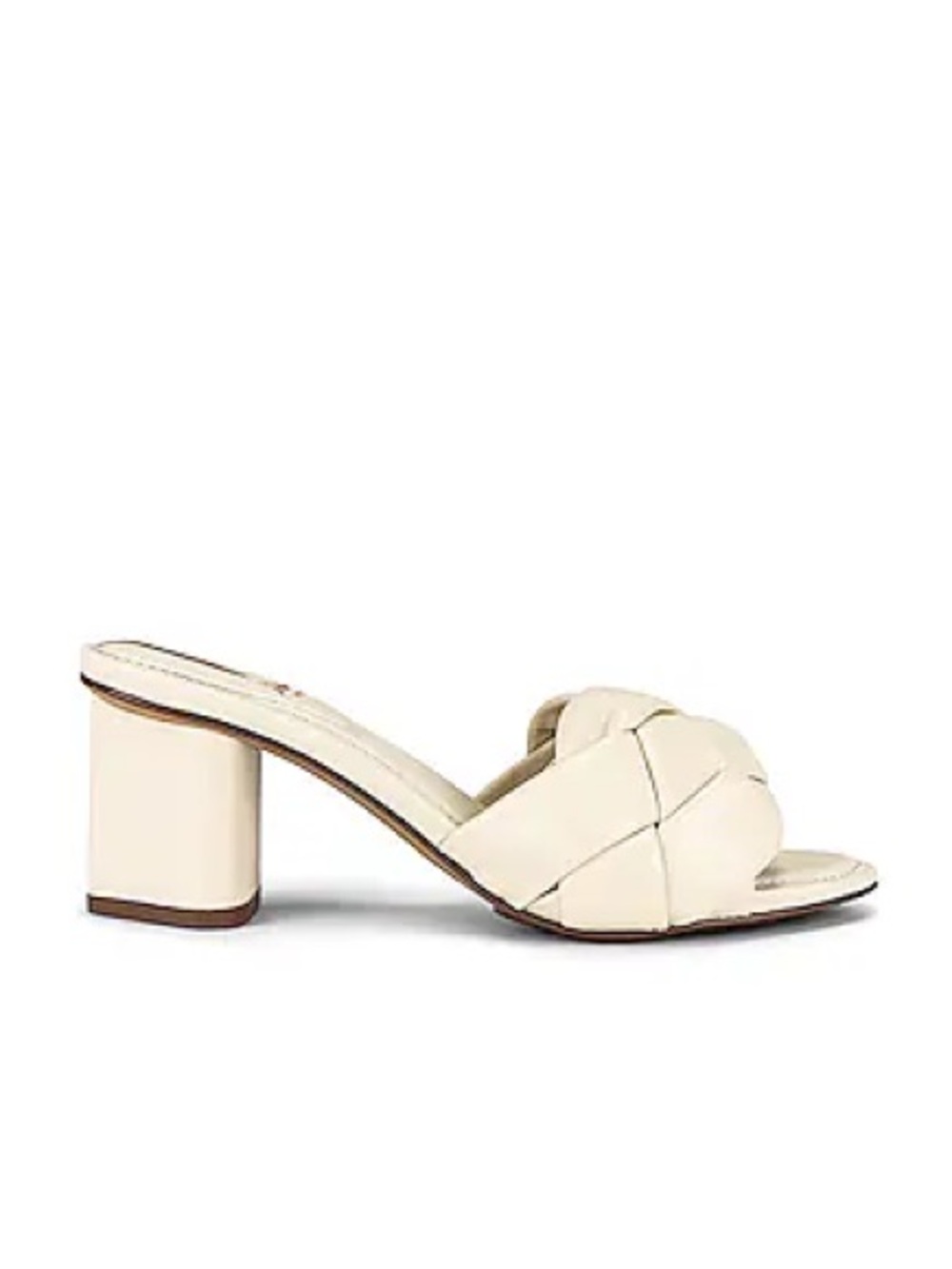 SAM EDELMAN OAKLIE BRAIDED BLOCK HEEL SANDALS IN IVORY 8.5